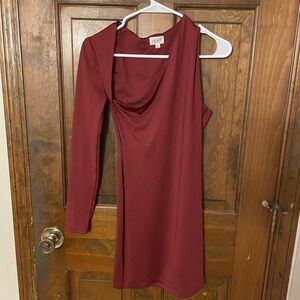 LeLis Maroon Burgundy Long Sleeve Dress Homecoming Special event